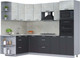 Миниатюра изображения товара Кухонный гарнитур Интерлиния Мила Лайт 1.68x2.6 левая (бетон лайт/антрацит/опал светлый)