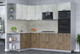 Миниатюра изображения товара Кухонный гарнитур Интерлиния Мила Лайт 1.68x2.6 левая (бетон лайт/дуб веллингтон/опал светлый)