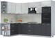 Миниатюра изображения товара Кухонный гарнитур Интерлиния Мила Лайт 1.68x2.8 левая (бетон лайт/антрацит/опал светлый)