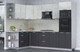 Миниатюра изображения товара Кухонный гарнитур Интерлиния Мила Лайт 1.68x2.8 левая (бетон лайт/антрацит/опал светлый)