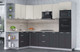 Миниатюра изображения товара Кухонный гарнитур Интерлиния Мила Лайт 1.68x2.8 левая (персидский жемчуг/антрацит/травертин серый)