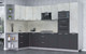 Миниатюра изображения товара Кухонный гарнитур Интерлиния Мила Лайт 1.68x3.2 левая (бетон лайт/антрацит/опал светлый)