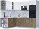 Миниатюра изображения товара Кухонный гарнитур Интерлиния Мила Лайт 1.88x2.4 левая (белый платинум/дуб веллингтон/белый гранит)