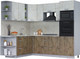 Миниатюра изображения товара Кухонный гарнитур Интерлиния Мила Лайт 1.88x2.4 левая (бетон лайт/дуб веллингтон/опал светлый)