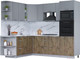 Миниатюра изображения товара Кухонный гарнитур Интерлиния Мила Лайт 1.88x2.4 левая (серебро/дуб веллингтон/белый гранит)