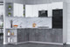 Миниатюра изображения товара Кухонный гарнитур Интерлиния Мила Лайт 1.88x2.8 левая (белый платинум/бетон портленд/белый гранит)