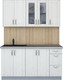 Миниатюра изображения товара Кухонный гарнитур Интерлиния Мила Крафт 1.5 (дуб полярный)