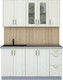 Миниатюра изображения товара Кухонный гарнитур Интерлиния Мила Крафт 1.5 (дуб снежный)