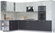 Миниатюра изображения товара Кухонный гарнитур Интерлиния Мила Лайт 1.88x3.2 левая (бетон лайт/антрацит/опал светлый)
