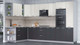 Миниатюра изображения товара Кухонный гарнитур Интерлиния Мила Лайт 1.88x3.4 левая (персидский жемчуг/антрацит/травертин серый)