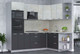 Миниатюра изображения товара Кухонный гарнитур Интерлиния Мила Лайт 1.68x2.4 правая (бетон лайт/антрацит/опал светлый)