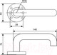 Миниатюра изображения товара Ручка дверная Стандарт 0203 SS (60-90) Inox (черный/нержавеющая сталь)