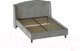 Миниатюра изображения товара Двуспальная кровать Мебельград Севилья с подъемным ортопедическим основанием 160x200 (тиффани серый)