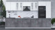 Миниатюра изображения товара Кухонный гарнитур Интерлиния Мила 3.6 ВТ (белый платинум/бетон портленд/белый гранит)