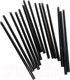 Миниатюра изображения товара Набор одноразовых трубочек Паксервис Для мартини 125мм / 285151 (1200шт, черный)