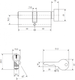 Миниатюра изображения товара Цилиндровый механизм замка Avers LL-60-C-G
