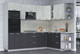 Миниатюра изображения товара Кухонный гарнитур Интерлиния Мила Лайт 1.88x2.6 правая (бетон лайт/антрацит/опал светлый)