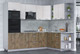 Миниатюра изображения товара Кухонный гарнитур Интерлиния Мила Лайт 1.88x2.6 правая (вудлайн кремовый/дуб веллингтон/серый каспий)