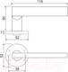 Миниатюра изображения товара Ручка дверная Avers Slim H-40050-A-CRS (Spindle 105) (B2B)