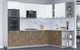 Миниатюра изображения товара Кухонный гарнитур Интерлиния Мила Лайт 1.88x2.8 правая (белый платинум/дуб веллингтон/белый гранит)