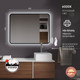 Миниатюра изображения товара Зеркало Алмаз-Люкс Hanoi Blaсk 8060d2-6 (80x60см, черный, с подсветкой и датчиком движения)