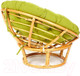 Миниатюра изображения товара Кресло садовое Tetchair Papasan W 23/01 с подушкой (мед/флок олива)