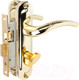 Миниатюра изображения товара Замок врезной Vrata 50/106-ЦМB70 цилиндровый с защелкой с ручкой (золото)