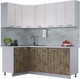 Миниатюра изображения товара Кухонный гарнитур Интерлиния Мила Лайт 1.2x2.0 (вудлайн кремовый/дуб веллингтон/серый каспий)
