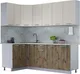 Миниатюра изображения товара Кухонный гарнитур Interline Мила Лайт 1.2x2.2 (персидский жемчуг/дуб веллингтон/серый каспий)