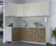 Миниатюра изображения товара Кухонный гарнитур Interline Мила Лайт 1.2x2.2 (персидский жемчуг/дуб веллингтон/серый каспий)