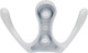 Миниатюра изображения товара Крючок для одежды Trodos ZY-110М 2-рожковый сплав ЦАМ (белый)