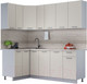 Миниатюра изображения товара Кухонный гарнитур Интерлиния Мила Лайт 1.2x2.1 (персидский жемчуг/персидский жемчуг/травертин серый)