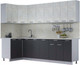 Миниатюра изображения товара Кухонный гарнитур Интерлиния Мила Лайт 1.2x2.7 (бетон лайт/антрацит/опал светлый)