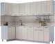 Миниатюра изображения товара Кухонный гарнитур Интерлиния Мила Лайт 1.2x2.7 (персидский жемчуг/персидский жемчуг/травертин серый)