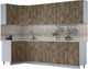 Миниатюра изображения товара Кухонный гарнитур Интерлиния Мила Лайт 1.2x2.8 (дуб веллингтон/дуб веллингтон/травертин серый)