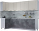 Миниатюра изображения товара Кухонный гарнитур Интерлиния Мила Лайт 1.2x2.8 (персидский жемчуг/бетон портленд/серый каспий)