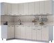 Миниатюра изображения товара Кухонный гарнитур Интерлиния Мила Лайт 1.2x2.8 (персидский жемчуг/персидский жемчуг/травертин серый)