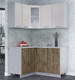 Миниатюра изображения товара Кухонный гарнитур Интерлиния Мила 12x14 (вудлайн кремовый/дуб веллингтон/серый каспий)
