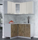 Миниатюра изображения товара Кухонный гарнитур Интерлиния Мила 12x14 (персидский жемчуг/дуб веллингтон/серый каспий)