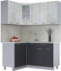 Миниатюра изображения товара Кухонный гарнитур Интерлиния Мила 12x15 (бетон лайт/антрацит/опал светлый)