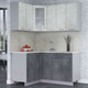 Миниатюра изображения товара Кухонный гарнитур Интерлиния Мила 12x15 (бетон лайт/бетон портленд/опал светлый)