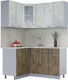 Миниатюра изображения товара Кухонный гарнитур Интерлиния Мила 12x15 (бетон лайт/дуб веллингтон/опал светлый)