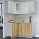 Миниатюра изображения товара Кухонный гарнитур Интерлиния Мила 12x15 (бетон лайт/дуб золотой/опал светлый)
