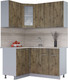Миниатюра изображения товара Кухонный гарнитур Интерлиния Мила 12x15 (дуб веллингтон/дуб веллингтон/травертин серый)