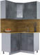 Миниатюра изображения товара Кухонный гарнитур Интерлиния Мила 12x12 (бетон потленд/бетон портленд/дуб бунратти)