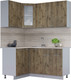 Миниатюра изображения товара Кухонный гарнитур Интерлиния Мила 12x16 (дуб веллингтон/дуб веллингтон/травертин серый)