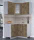 Миниатюра изображения товара Кухонный гарнитур Интерлиния Мила 12x12 (дуб веллингтон/дуб веллингтон/травертин серый)
