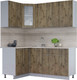 Миниатюра изображения товара Кухонный гарнитур Интерлиния Мила 12x18 (дуб веллингтон/дуб веллингтон/травертин серый)