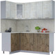 Миниатюра изображения товара Кухонный гарнитур Интерлиния Мила 12x19 (бетон лайт/дуб веллингтон/опал светлый)