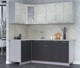 Миниатюра изображения товара Кухонный гарнитур Интерлиния Мила 12x20 (бетон лайт/антрацит/опал светлый)